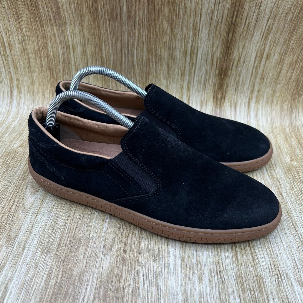 Piloti Slipstream Shoes Men's Size 8 Black Suede Leather Lined Gum Sole Loafers